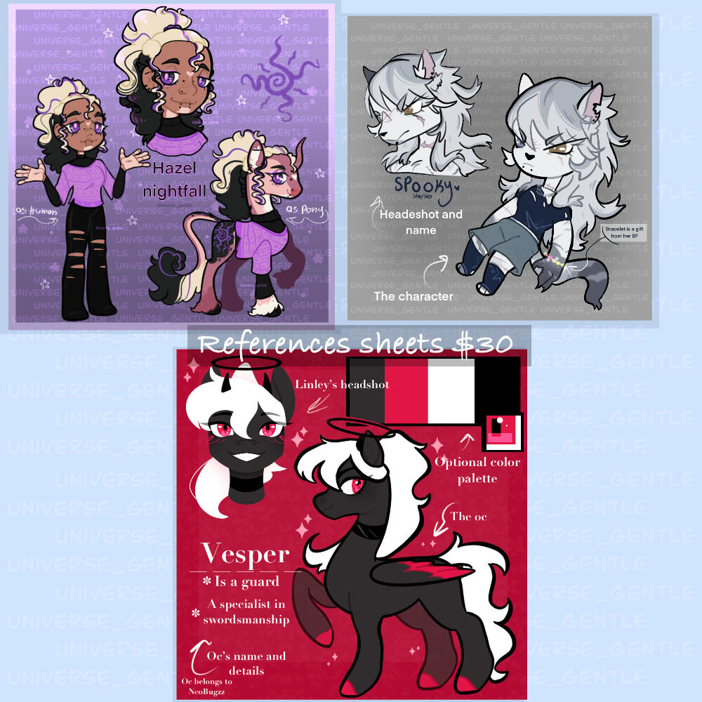 $30 ref sheets